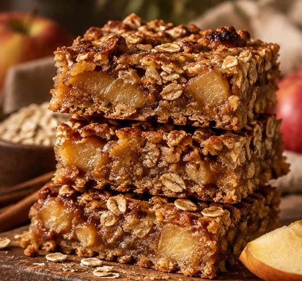 Baked Apple Oat Bars